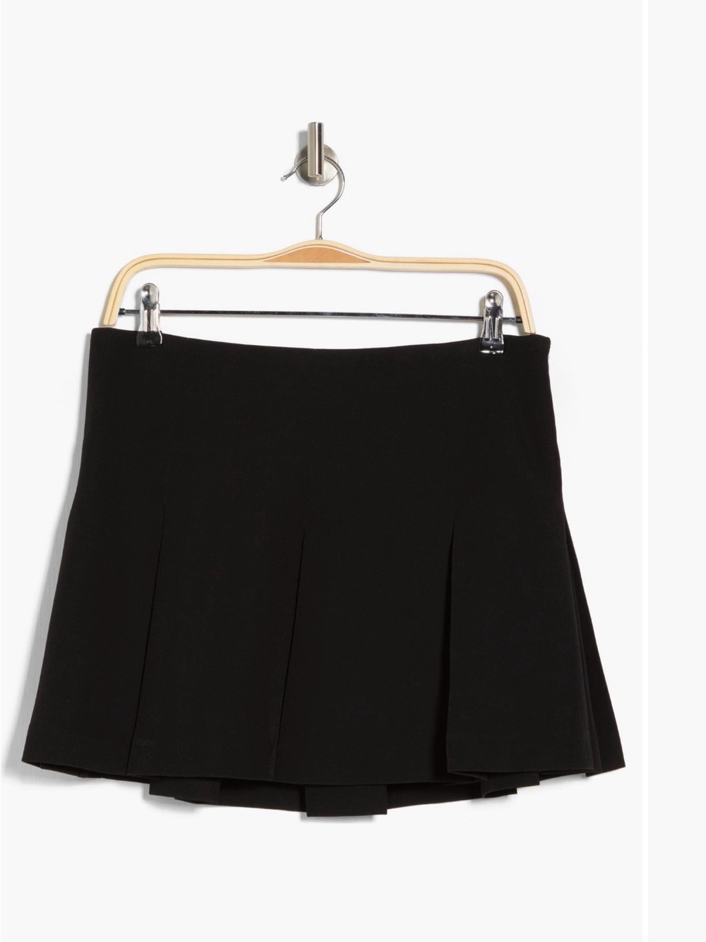 Black Pleated Mini Skirt